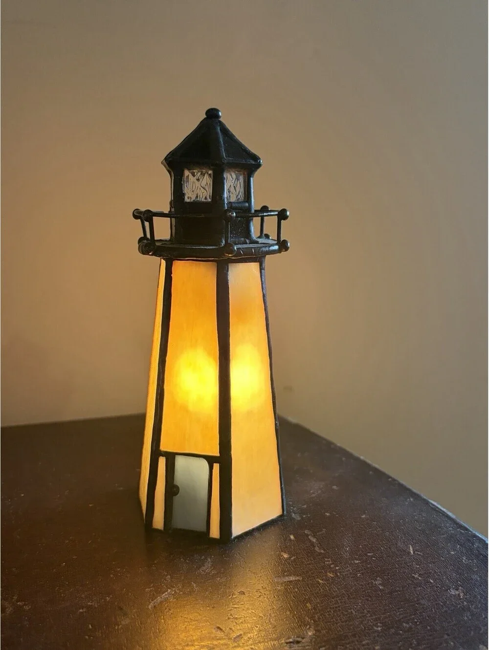 Lighthouse Stained Glass Night Light Lamp 6